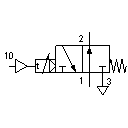 Pneumatischer Timer, in Ruhestellung geöffnet