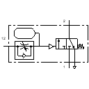 Verzögerungsventil, in Ruhestellung gesperrt