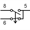 Changeover switch (switch-off delayed)