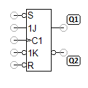JK flip-flop with SET and RESET inputs, edge triggered