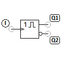 Positive edge-triggered monoflop