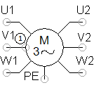 Three-phase current squirrel-cage asynchronous motor