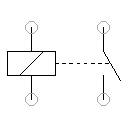 Relay with make contact