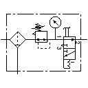 Start-up valve with filter control valve